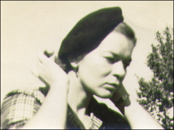 My mom in her beret.