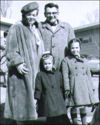 My parents, my sister Mimi and me. 