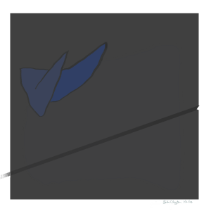 Blue bird on gray - by Gabi Clayton, 01-02-2018