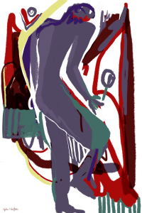 East Village Sasquatch - by Gabi Clayton, 11-13-2018