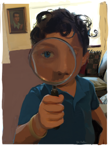Magnified Grandkid - by Gabi Clayton, 12-14-2018
